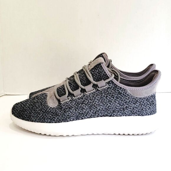 Adidas Tubular Shadow Running Shoes Womens Size 8 Suede Knit Gray White Sneakers - Picture 4 of 10